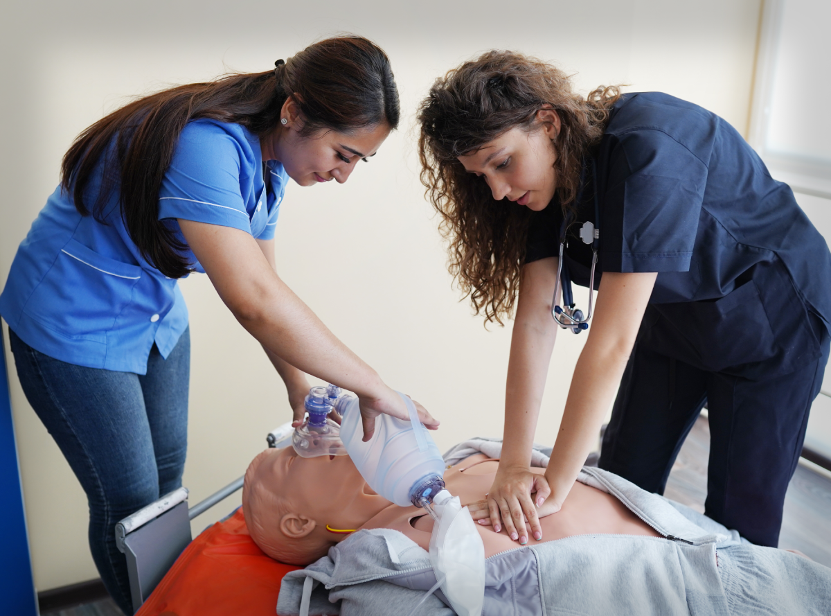 CPR Training with CPR Doll